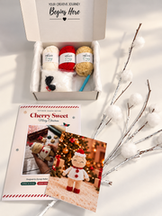 Hello Artisan Box Christmas Adorables - Cherry Sweet | DIY Crochet Amigurumi Kit