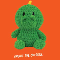 Knitty Critters - Softie - Charlie Crocodile | DIY Amigurumi Crochet Kit