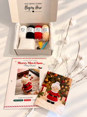 Hello Artisan Box Christmas Adorables - Merry Mrs Claus | DIY Crochet Amigurumi Kit
