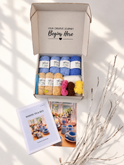 Hello Artisan Box - White Tea Set | DIY Crochet Amigurumi Kit