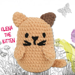 Knitty Critters - Hello Softies - Elena The Kitten | DIY Amigurumi Crochet Kit