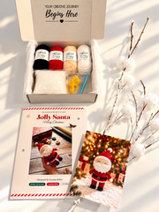Hello Artisan Box Christmas Adorables - Jolly Santa | DIY Crochet Amigurumi Kit