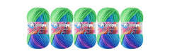 5 x 100g Papatya Batik Vibrant DK Yarn