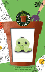 Knitty Critters - Fruit & Veg Heads I Apple Strudel | DIY Amigurumi Crochet Kit