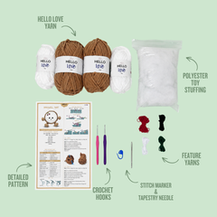 Knitty Critters – The Fabulous Baker Gang II – Cherry Bakewell | DIY Amigurumi Crochet Kit
