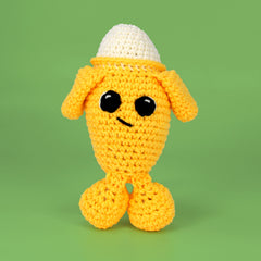 Knitty Critters - Fruit & Veg Heads I Banana Split | DIY Amigurumi Crochet Kit