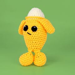Knitty Critters - Fruit & Veg Heads I Banana Split | DIY Amigurumi Crochet Kit