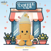 Knitty Critters - The Coffee Club - Banana Milkshake | DIY Amigurumi Crochet Kit