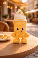Knitty Critters - The Coffee Club - Banana Milkshake | DIY Amigurumi Crochet Kit
