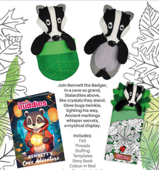 Bedtime Buddies Felt Sewing Kit Ð Create Bennett the Badger | Easy Craft for Kids & Beginners