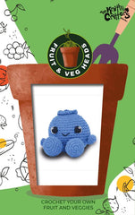 Knitty Critters - Fruit & Veg Heads I Blueberry Muffin | DIY Amigurumi Crochet Kit