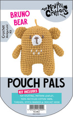Knitty Critters - Pouch Pals I Bruno Bear | DIY Amigurumi Crochet Kit