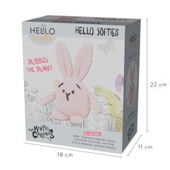 Knitty Critters - Hello Softies - Bubbles The Bunny | DIY Amigurumi Crochet Kit