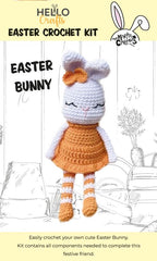Knitty Critters - Easter - Bunny with Orange Dress | DIY Amigurumi Crochet Kit