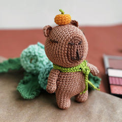 Knitty Critters - Pouch Pals | Caroline Capybara | DIY Amigurumi Crochet Kit