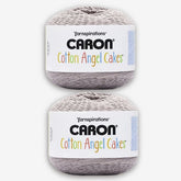2 Ball Pack Caron Cotton Angel Cakes Aran Yarn 250g