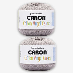 2 Ball Pack Caron Cotton Angel Cakes Aran Yarn 250g