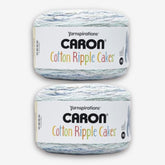 2 Ball Pack Caron Cotton Ripple Cakes Aran Yarn 240g