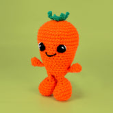 Knitty Critters - Fruit & Veg Heads I Carrot Cake | DIY Amigurumi Crochet Kit