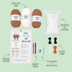 Knitty Critters – The Fabulous Baker Gang II – Carrot Cake | DIY Amigurumi Crochet Kit