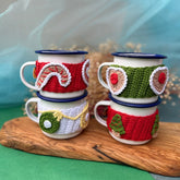 Festive Mug Cozies | PDF Crochet Pattern Download