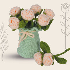 Forever Florals - Roses and Vase Crochet Kit