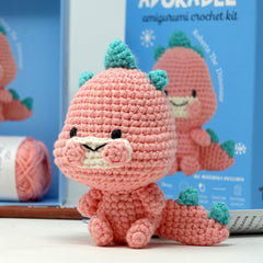 Knitty Critters - Adorables - Roberta The Dinosaur | DIY Amigurumi Crochet Kit
