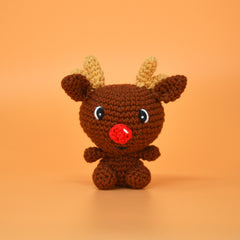 Knitty Critters - Festive Friends - Reindeer | DIY Amigurumi Crochet Kit