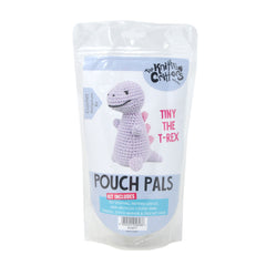 Knitty Critters - Pouch Pals II - Tiny The T-Rex | DIY Amigurumi Crochet Kit