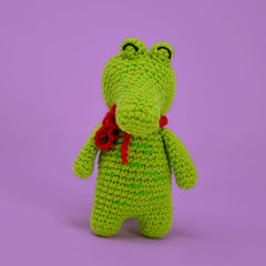 Knitty Critters - Pouch Pals | Cory Croc | DIY Amigurumi Crochet Kit