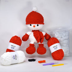 Knitty Critters - Make Christmas - Twinkle Snowman | DIY Amigurumi Crochet Kit