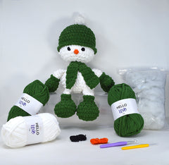 Knitty Critters - Make Christmas - Jolly Snowman | DIY Amigurumi Crochet Kit