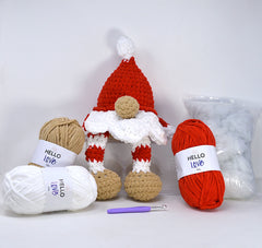 Knitty Critters - Make Christmas - Jingle The Gnome | DIY Amigurumi Crochet Kit