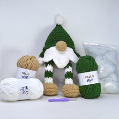 Knitty Critters - Make Christmas - Jangle The Gnome | DIY Amigurumi Crochet Kit