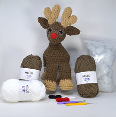Knitty Critters - Make Christmas - Holly Reindeer | DIY Amigurumi Crochet Kit
