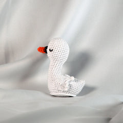 Knitty Critters - Pouch Pals I Melody The Swan | DIY Amigurumi Crochet Kit