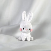 Knitty Critters - Pouch Pals I Snowball The Rabbit | DIY Amigurumi Crochet Kit