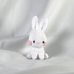 Knitty Critters - Pouch Pals I Snowball The Rabbit | DIY Amigurumi Crochet Kit
