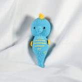Knitty Critters - Pouch Pals I Bubbles The Seahorse | DIY Amigurumi Crochet Kit
