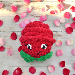 Knitty Critters - Lovies - Red-Pink Rose | DIY Amigurumi Crochet Kit