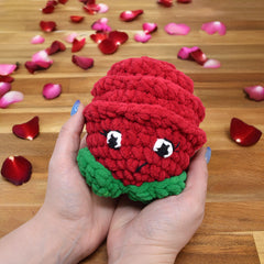 Knitty Critters - Lovies - Red-Pink Rose | DIY Amigurumi Crochet Kit