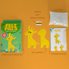 Felt Sewing Kit - Create Your Own Giraffe Felt Pal | Exciting Craft for Kids & Beginners