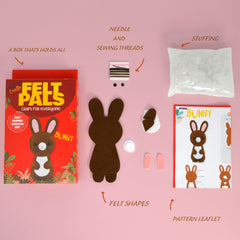 Felt Sewing Kit - Create Your Own Bunny Felt Pal | Creative Craft for Kids & Beginners
