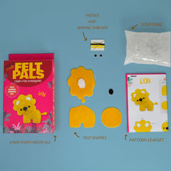 Felt Sewing Kit - Create Your Own Lion Felt Pal | Roaring Craft Fun for Kids & Beginners