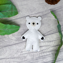 Felt Sewing Kit - Create Your Own Polar Bear Felt Pal | Cozy Craft Project for Kids & Beginners