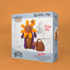 Knitty Critters - Blossom Time - Yellow Daisy | DIY Amigurumi Crochet Kit