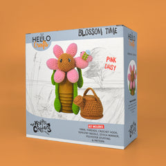 Knitty Critters - Blossom Time - Pink Daisy | DIY Amigurumi Crochet Kit