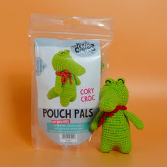 Knitty Critters - Pouch Pals | Cory Croc | DIY Amigurumi Crochet Kit