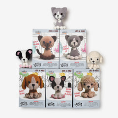 BUNDLE SET - 3x Dogs 2x Cats Crochet Kits