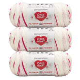 3 Pack of Red Heart All In One Flower Power Yarn 250g
